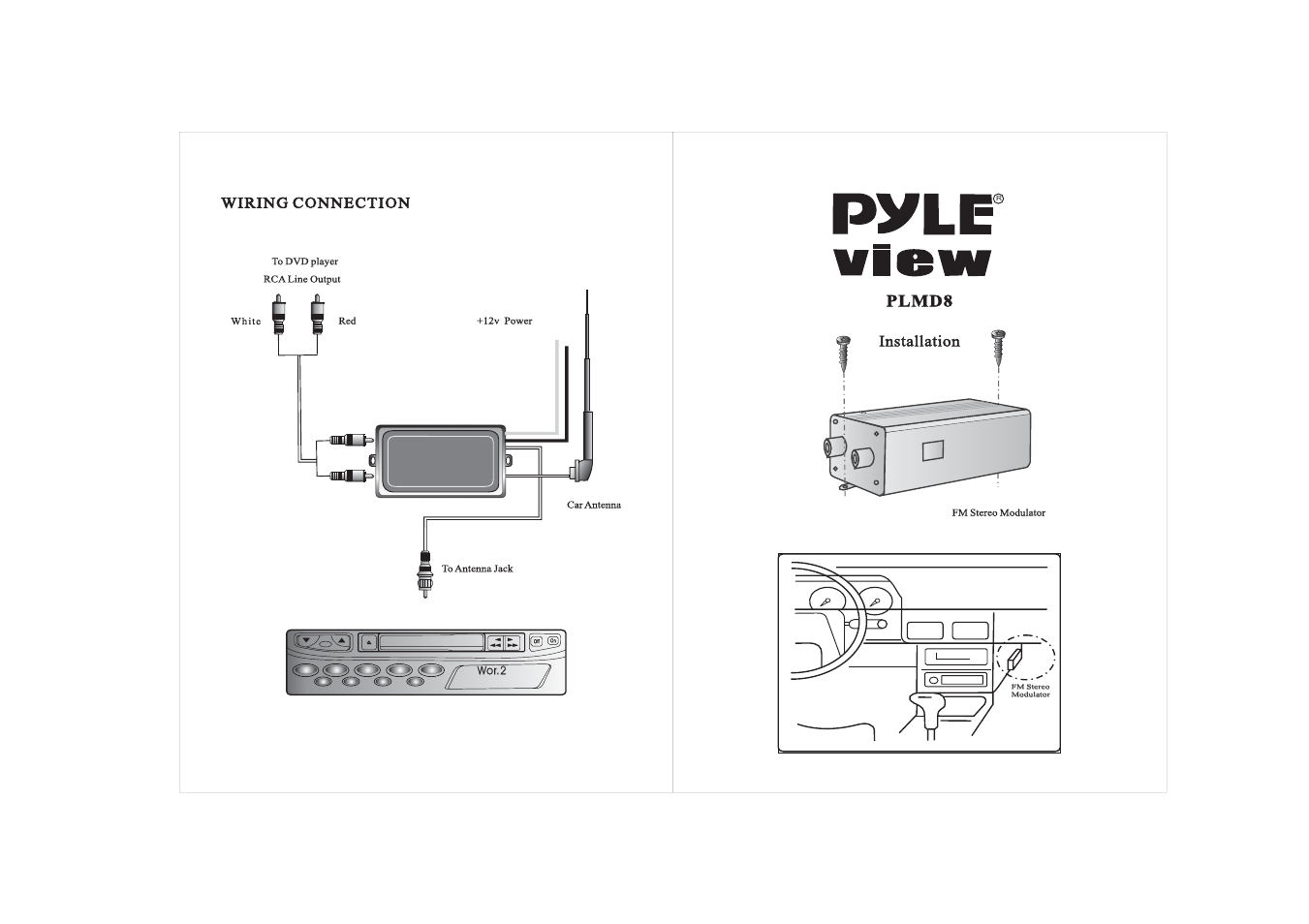 PYLE Audio PLMD8 User Manual | 2 pages