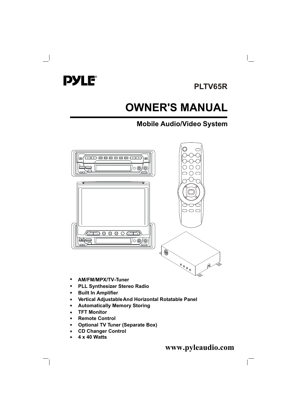 PYLE Audio PLTV65R User Manual | 20 pages