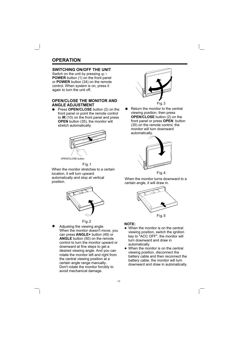 Т³гж 10, Operation | PYLE Audio PLTV65R User Manual | Page 10 / 20