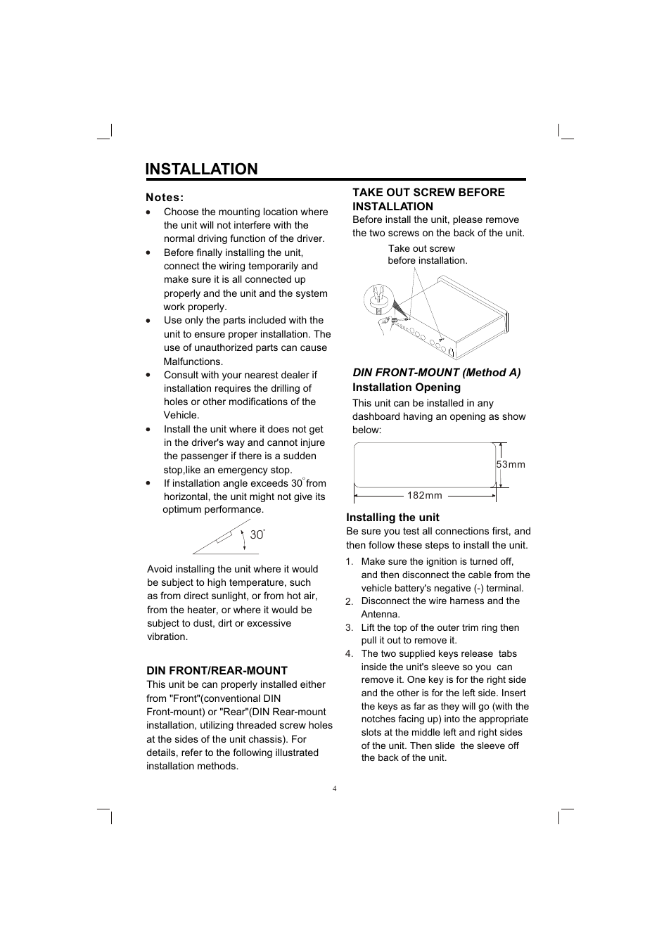 Т³гж 4, Installation | PYLE Audio PLTV65R User Manual | Page 4 / 20
