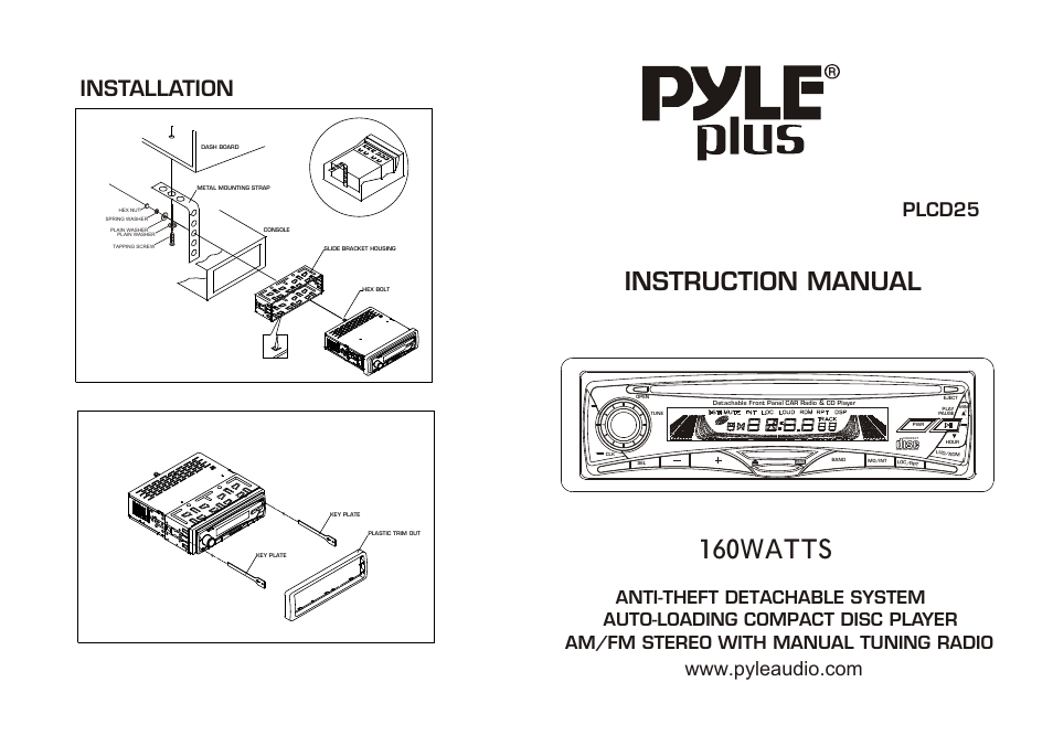 PYLE Audio PLUS PLCD25 User Manual | 4 pages