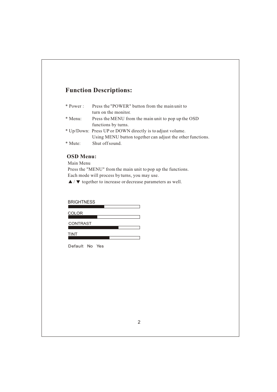 Function descriptions | PYLE Audio View Series PLVSMN56 User Manual | Page 3 / 4