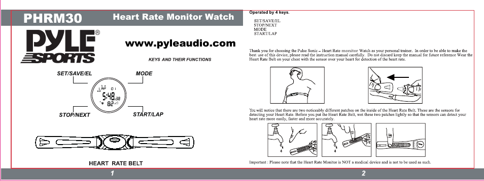 PYLE Audio PHRM30 User Manual | 9 pages