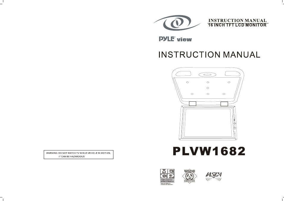 PYLE Audio PLVW1682 User Manual | 4 pages