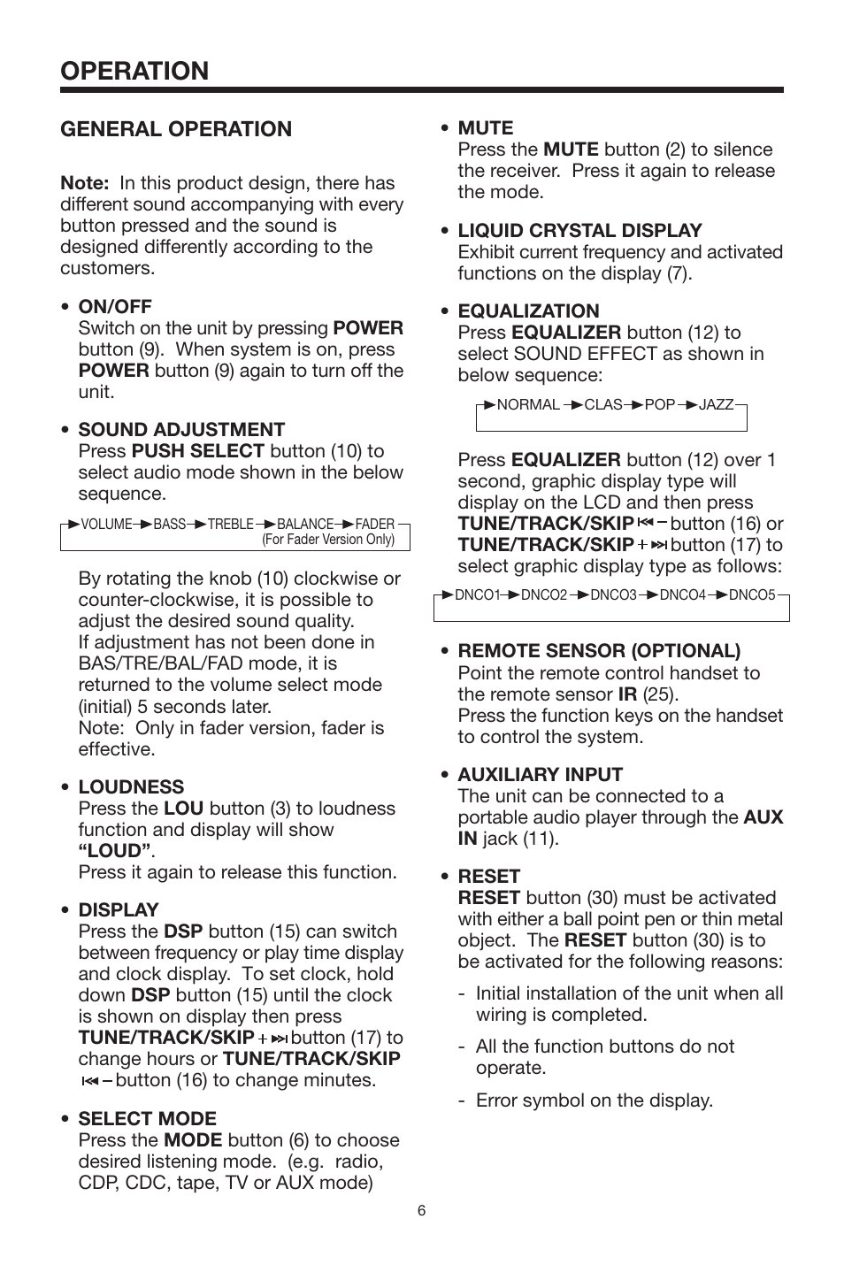 Operation, General operation | PYLE Audio PLCDCS300 User Manual | Page 6 / 16