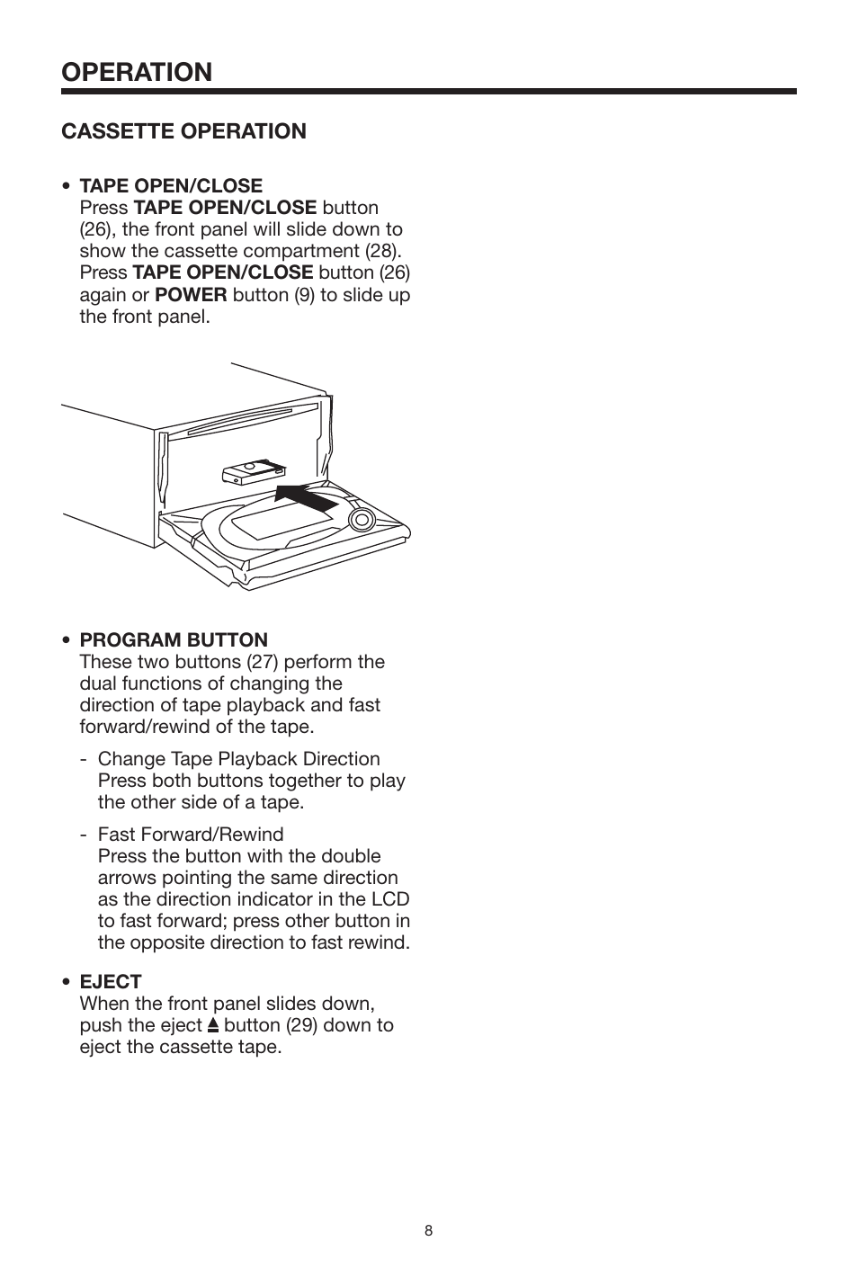 Operation | PYLE Audio PLCDCS300 User Manual | Page 8 / 16