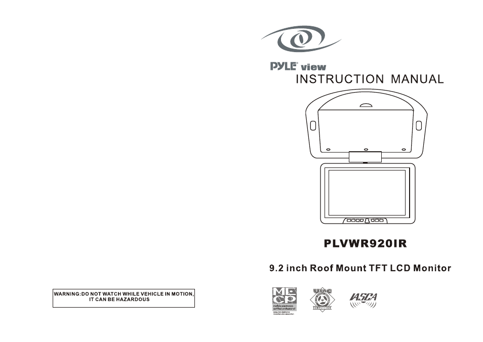 PYLE Audio PLVWR920IR User Manual | 4 pages