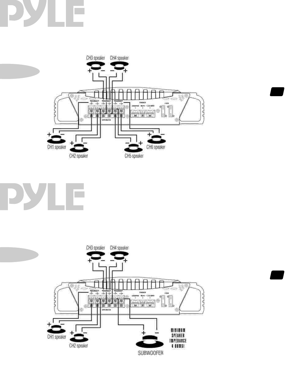 Speaker connections | PYLE Audio PLMRA620 User Manual | Page 6 / 8