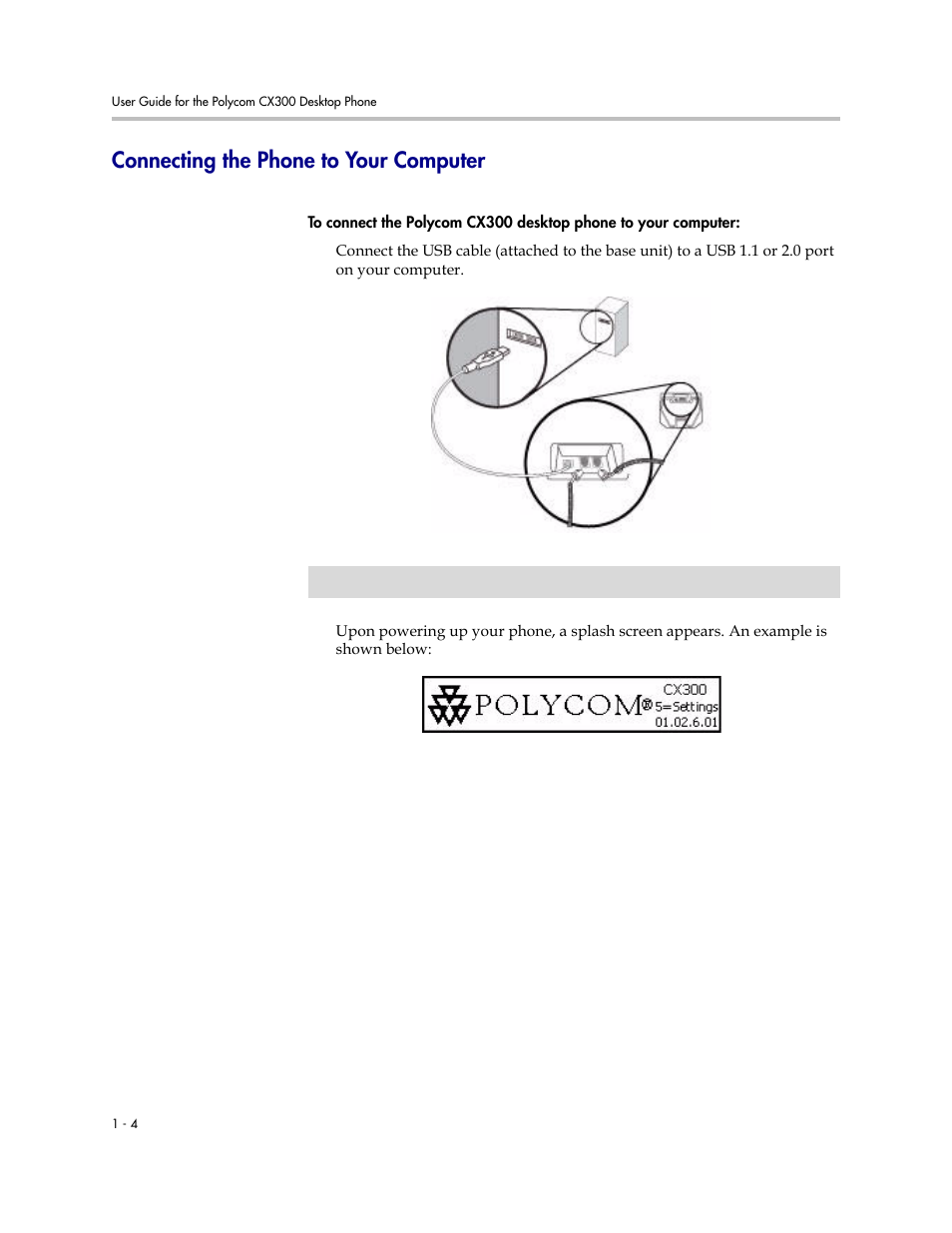 Connecting the phone to your computer, Connecting the phone to your computer –4 | PYLE Audio CX300 User Manual | Page 10 / 36