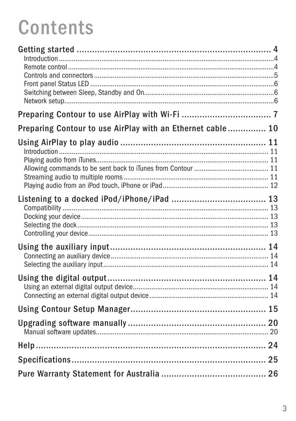 Pure Digital Pure Contour Air 200i User Manual | Page 3 / 28