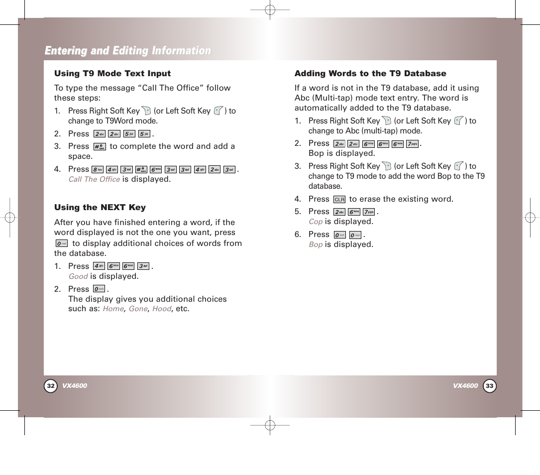 Entering and editing infor, Entering and editing infor mation mation | Pure Digital VX4600 User Manual | Page 18 / 80