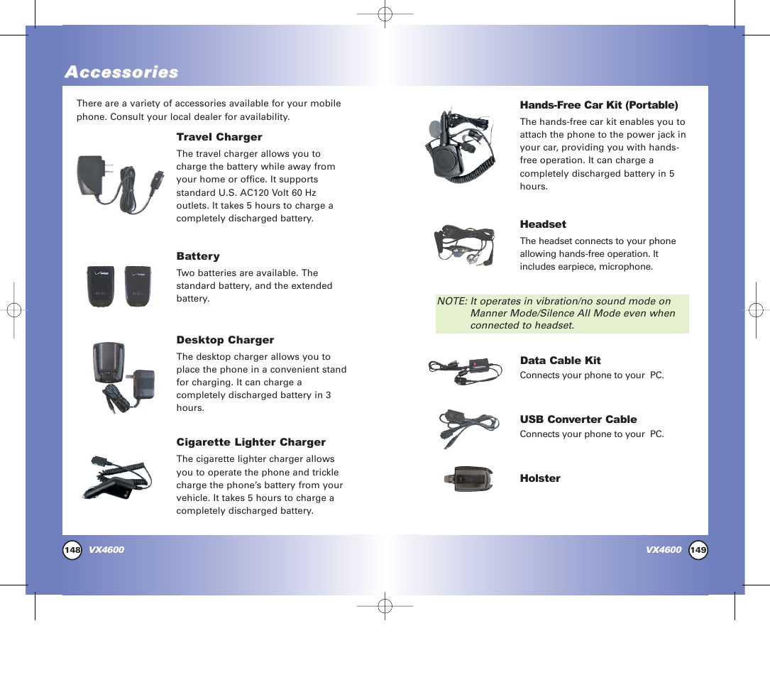Accessories | Pure Digital VX4600 User Manual | Page 76 / 80