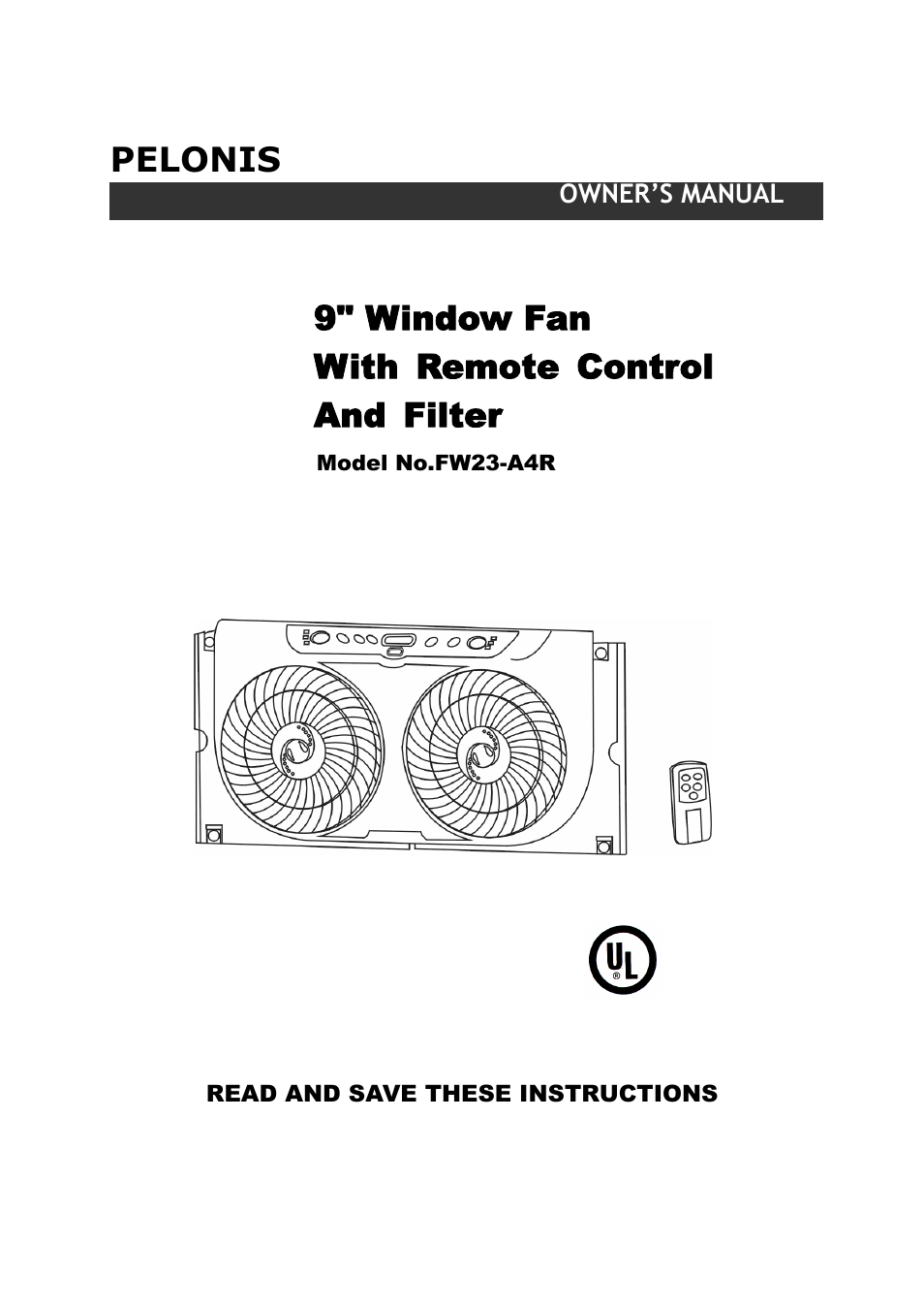 Pelonis FW23-A4R User Manual | 6 pages