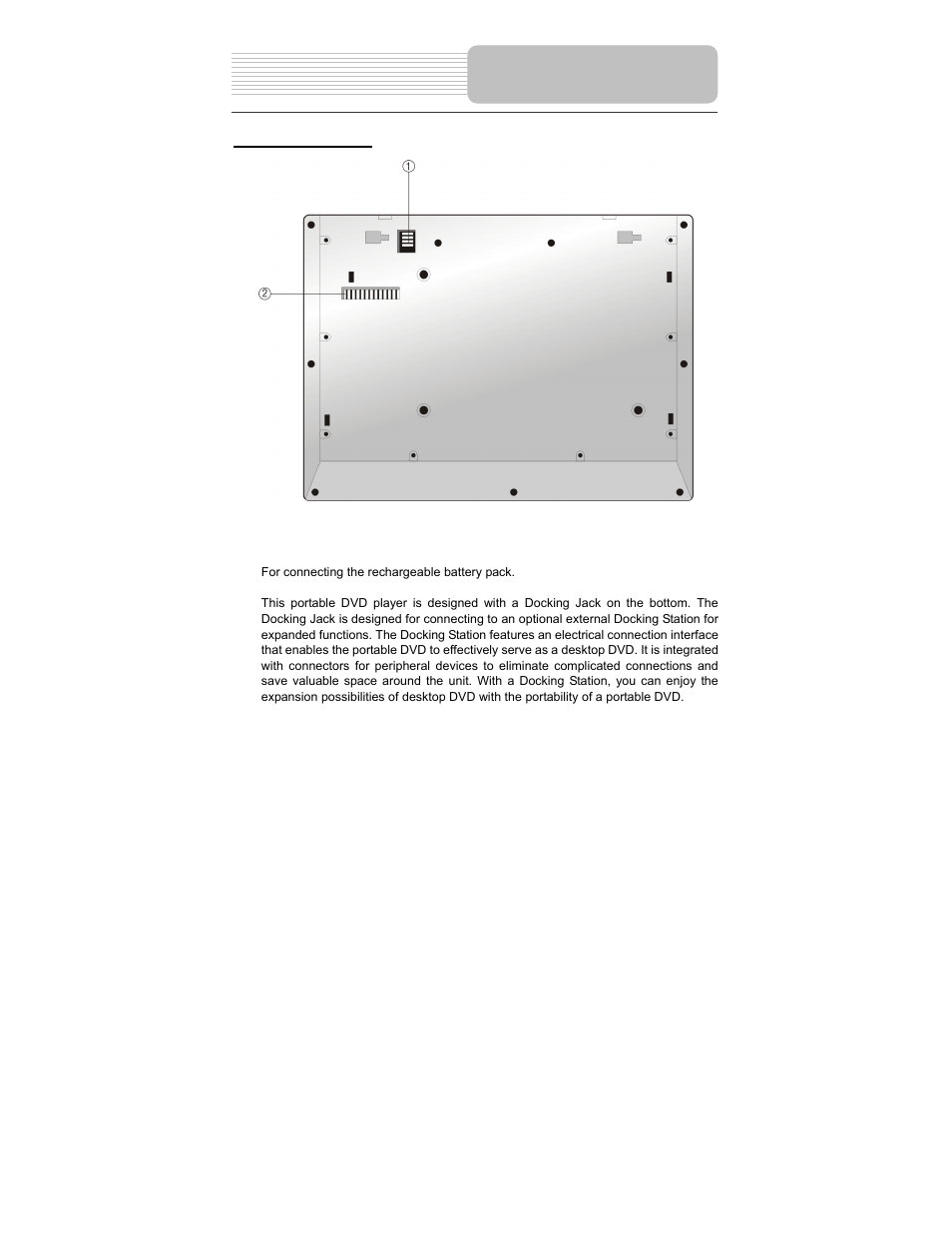 View of unit bottom | Polaroid PDM-0825M User Manual | Page 13 / 47