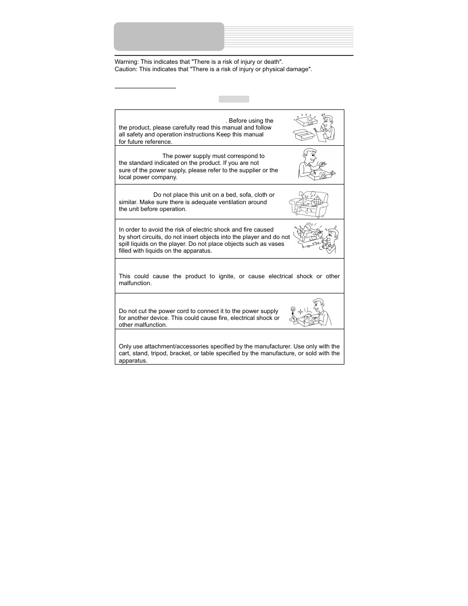 Safety instructions | Polaroid PDM-0825M User Manual | Page 2 / 47