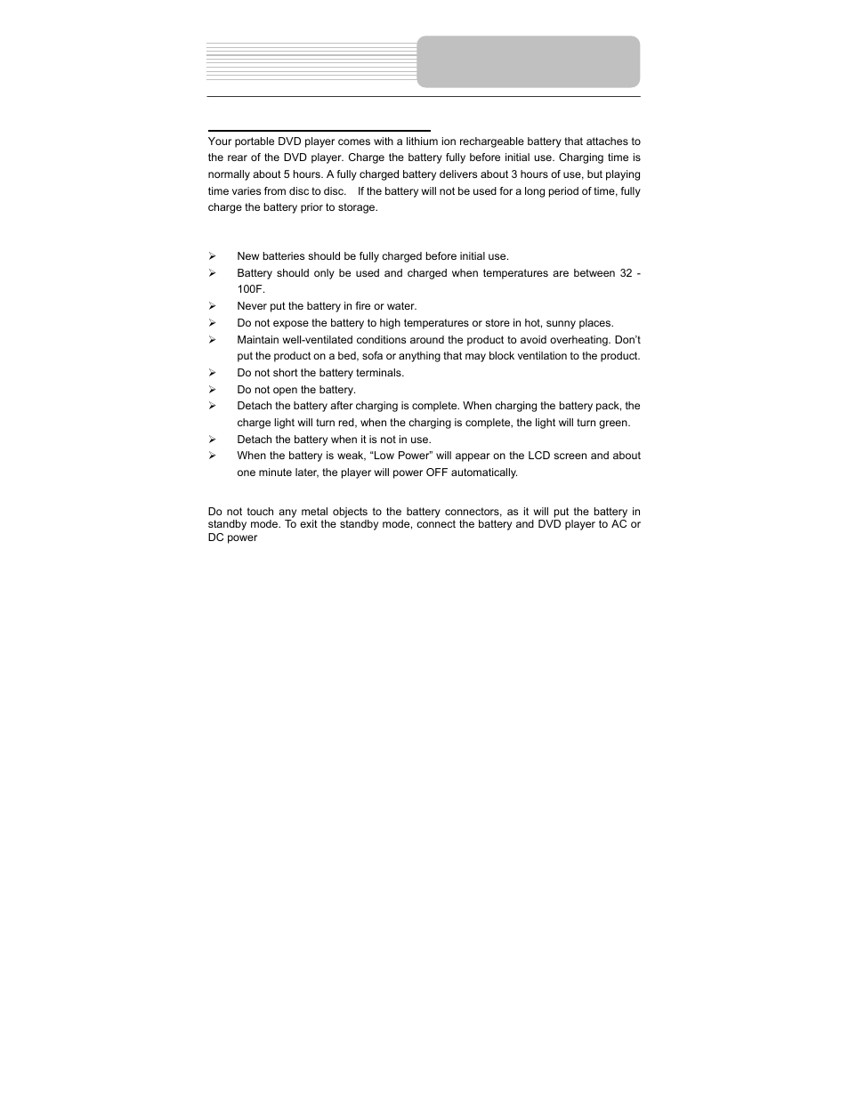 Rechargeable battery | Polaroid PDM-0825M User Manual | Page 21 / 47