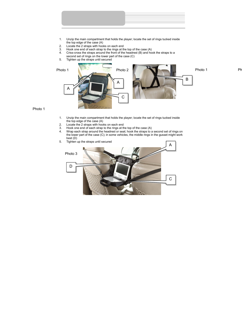 Carrying case | Polaroid PDM-0825M User Manual | Page 42 / 47