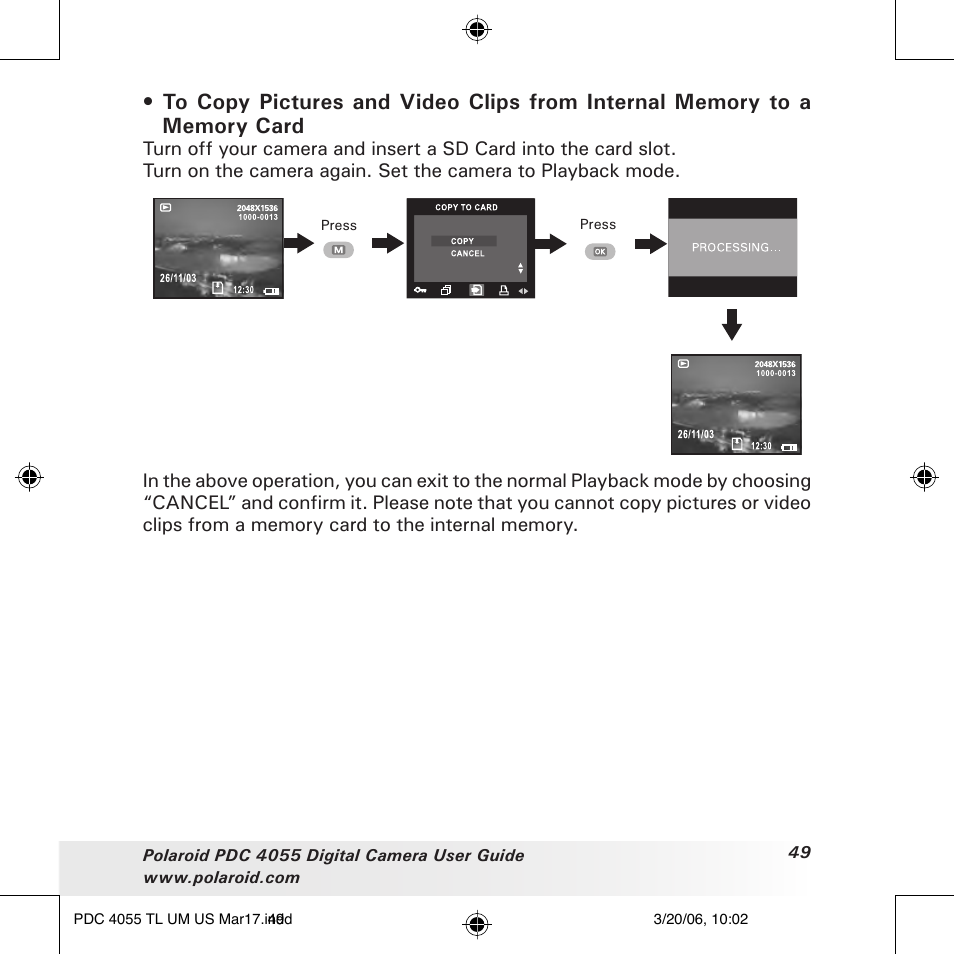 Polaroid PDC4055 User Manual | Page 49 / 72