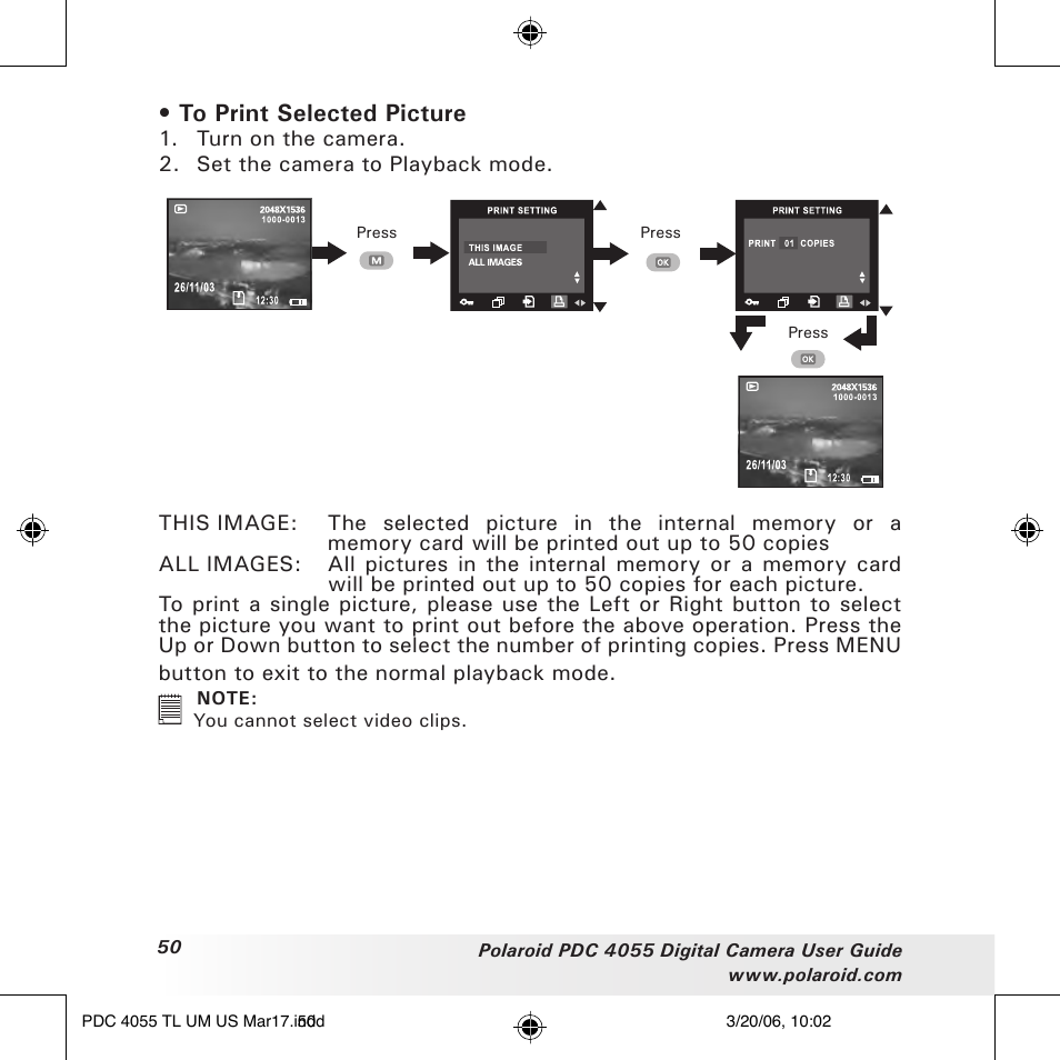 Polaroid PDC4055 User Manual | Page 50 / 72