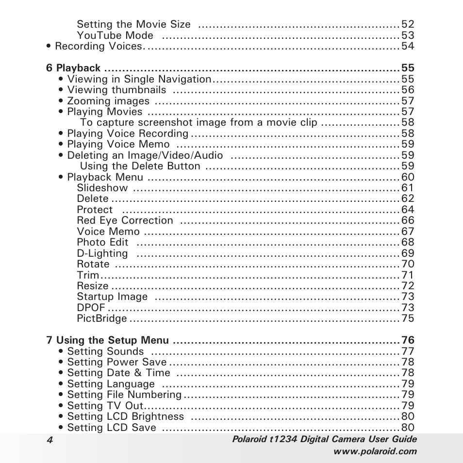 Polaroid t1234 User Manual | Page 4 / 95