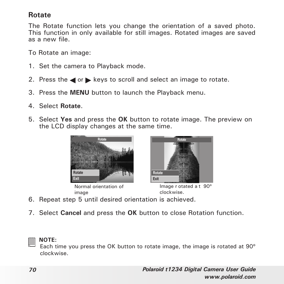 Rotate | Polaroid t1234 User Manual | Page 70 / 95
