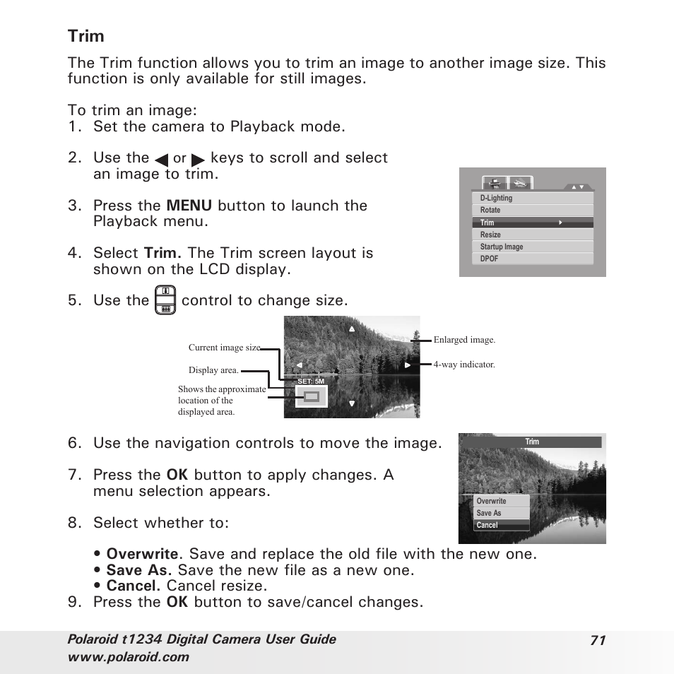 Trim | Polaroid t1234 User Manual | Page 71 / 95