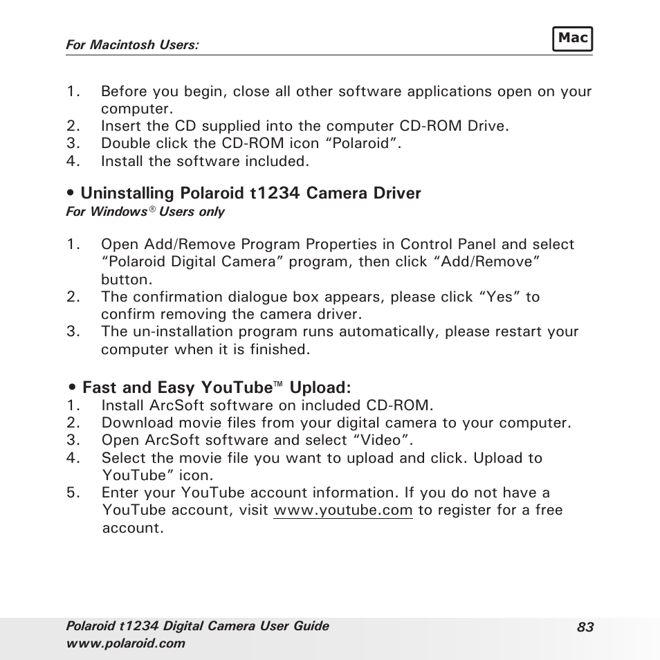 Polaroid t1234 User Manual | Page 83 / 95