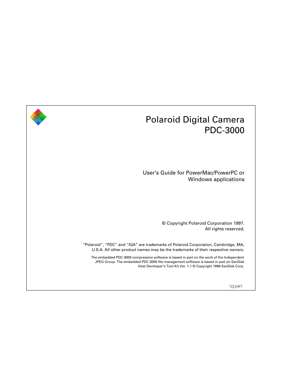 Polaroid PDC 3000 User Manual | 252 pages