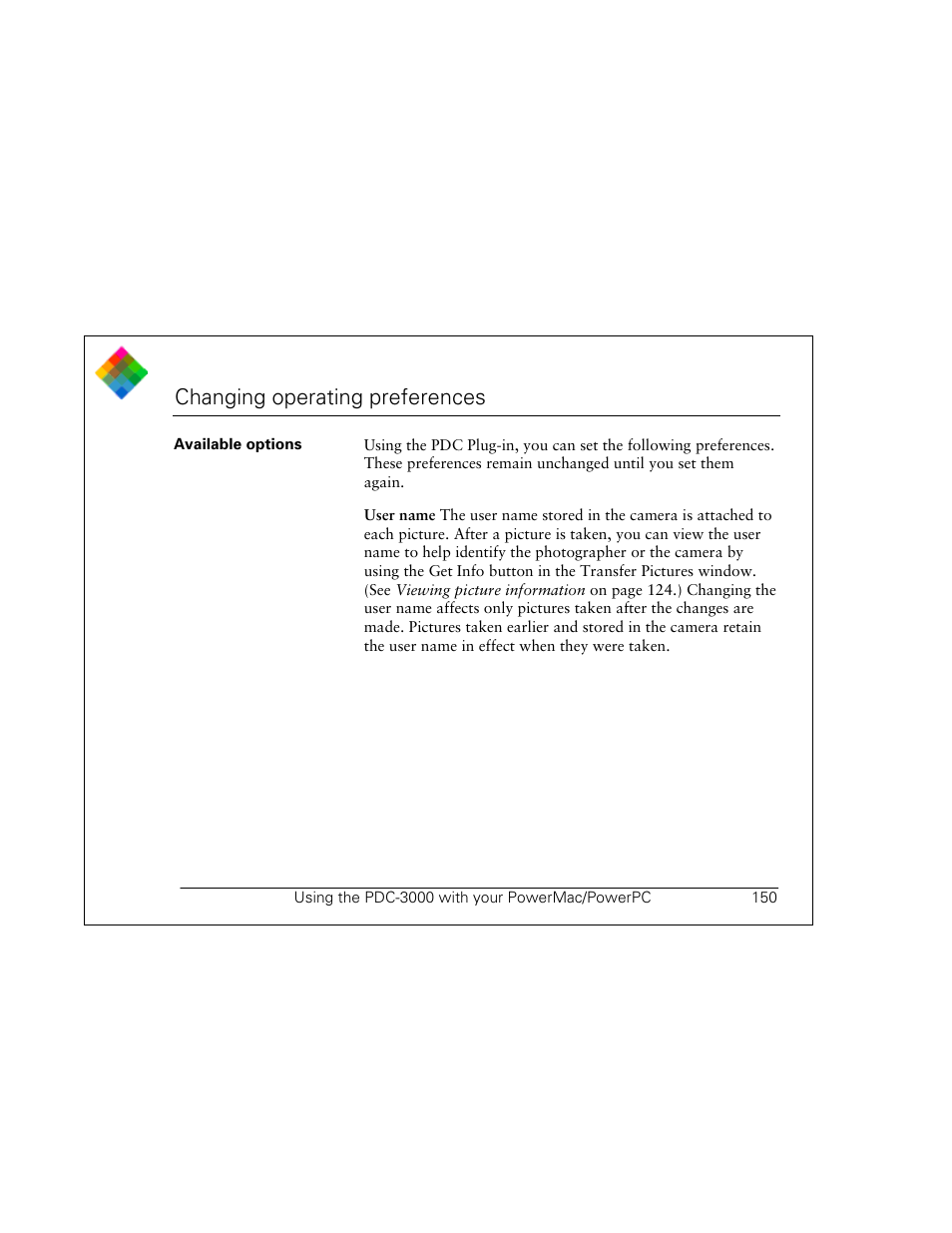 Changing operating preferences | Polaroid PDC 3000 User Manual | Page 150 / 252