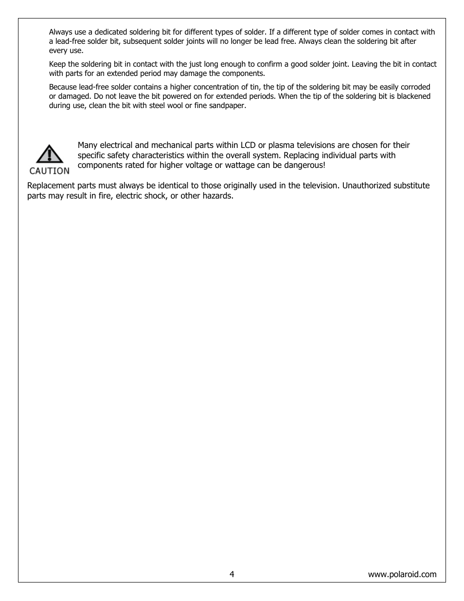 Polaroid FLM-373B User Manual | Page 4 / 52
