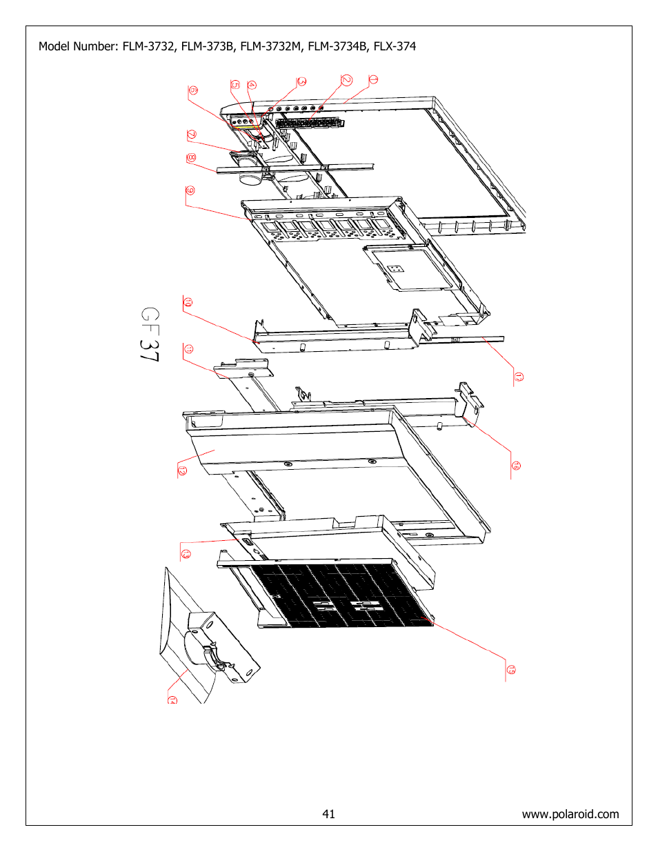 Polaroid FLM-373B User Manual | Page 41 / 52