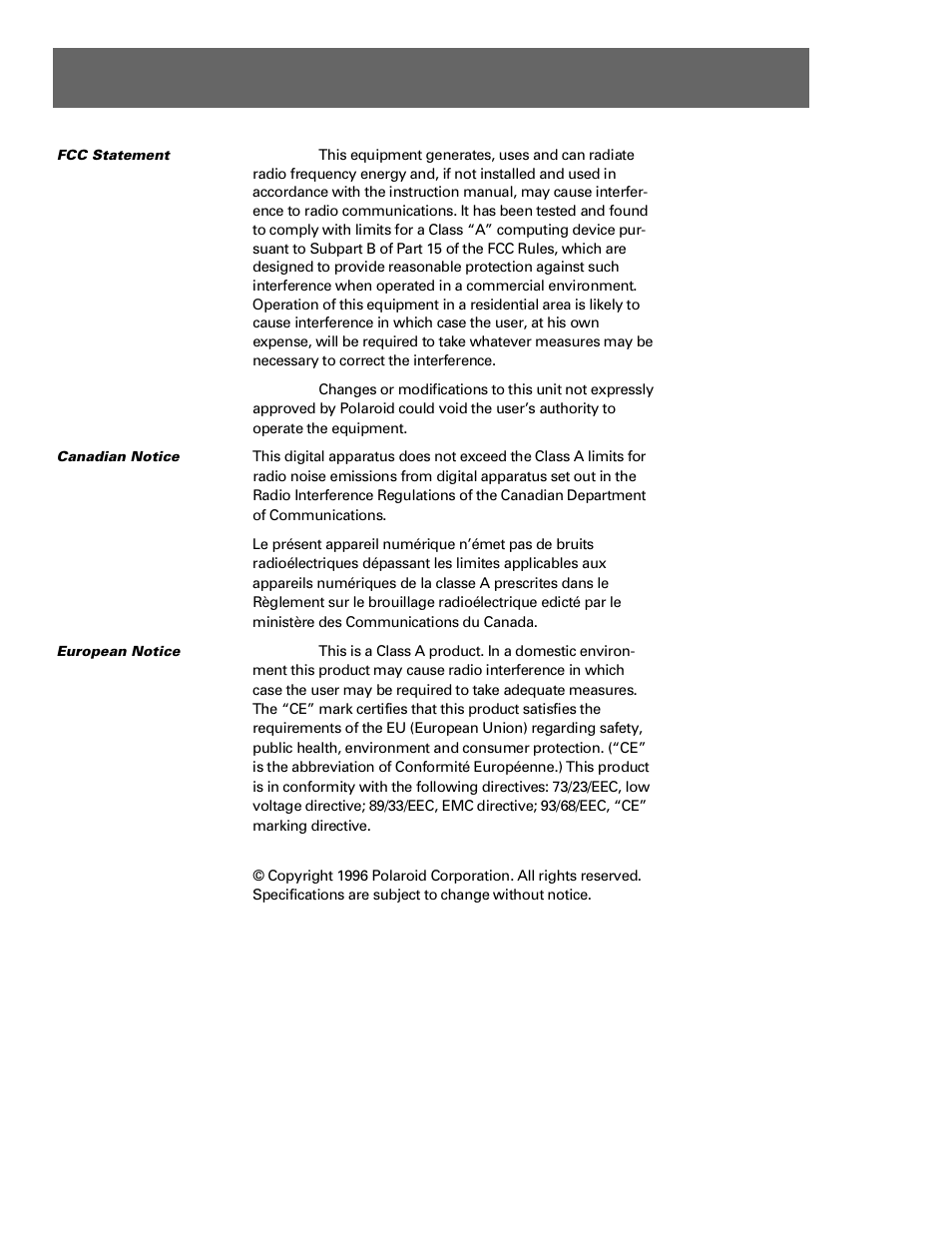 Polaroid Polaview 110 User Manual | Page 2 / 69