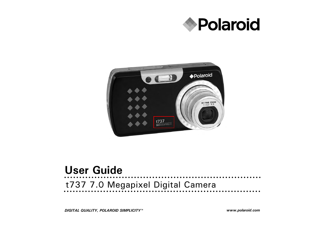 Polaroid T737 User Manual | 58 pages