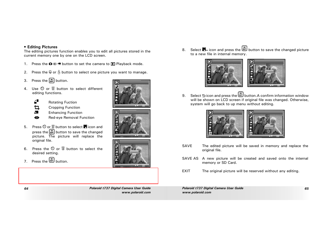 Polaroid T737 User Manual | Page 33 / 58