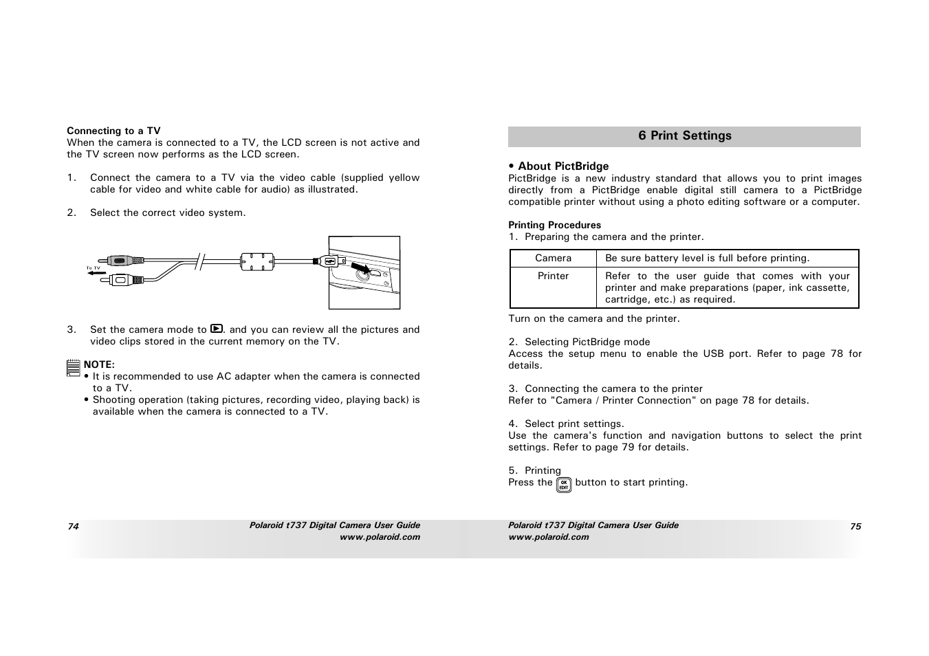 Polaroid T737 User Manual | Page 38 / 58