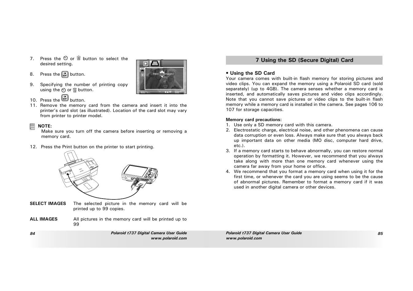 Polaroid T737 User Manual | Page 43 / 58