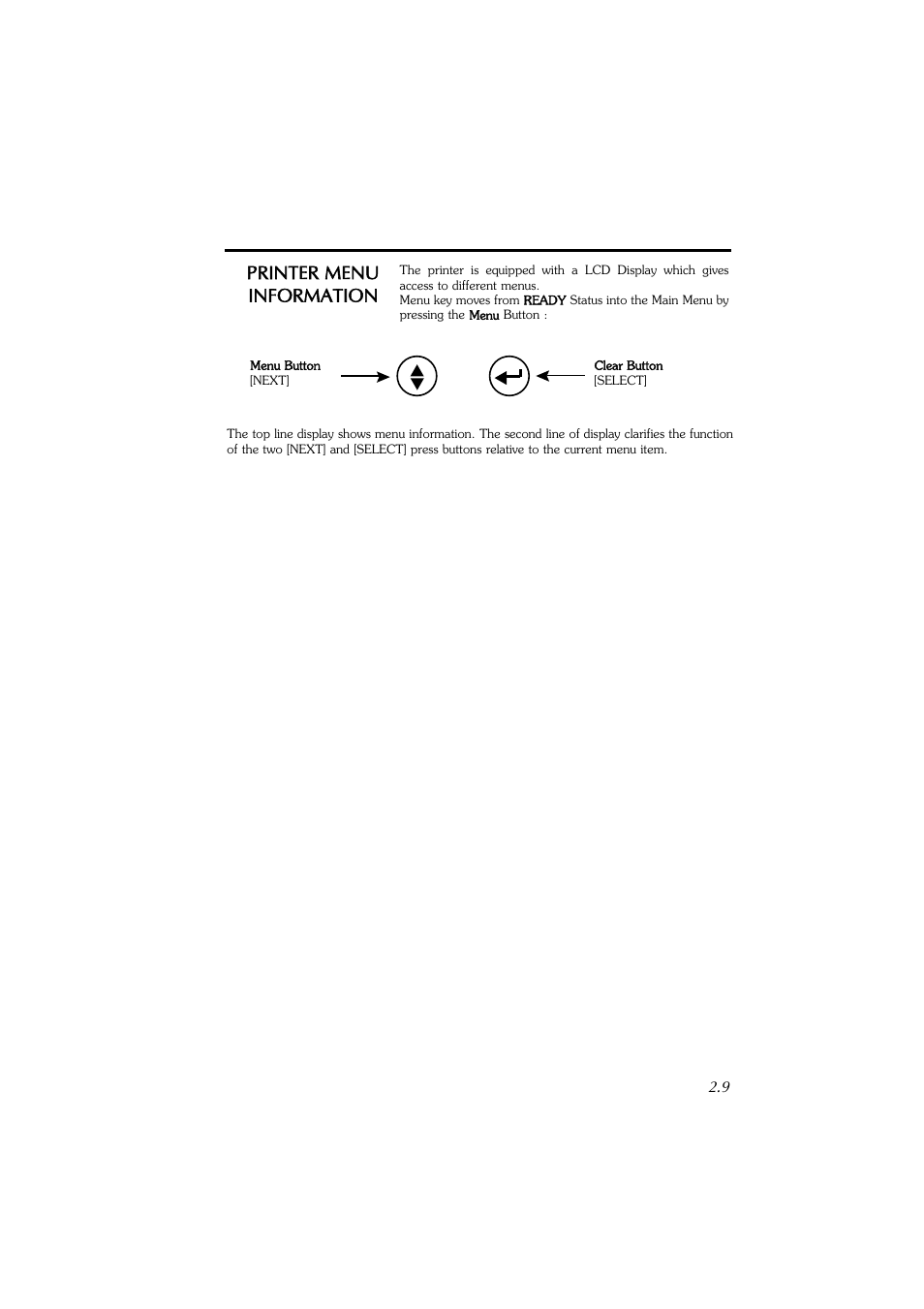 Printer menu information | Polaroid P75 User Manual | Page 19 / 44