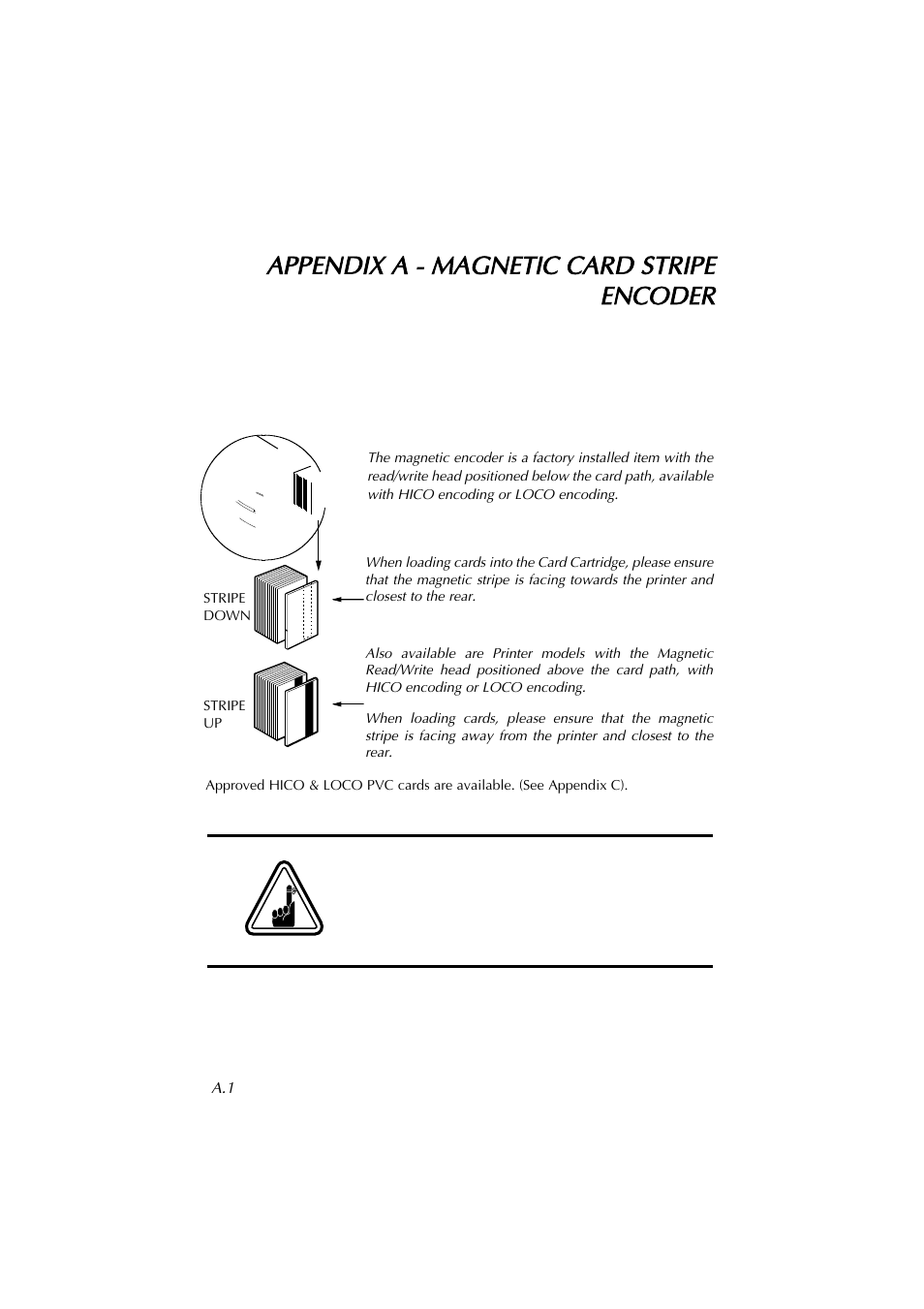 Appendix a - magnetic card stripe encoder | Polaroid P75 User Manual | Page 38 / 44