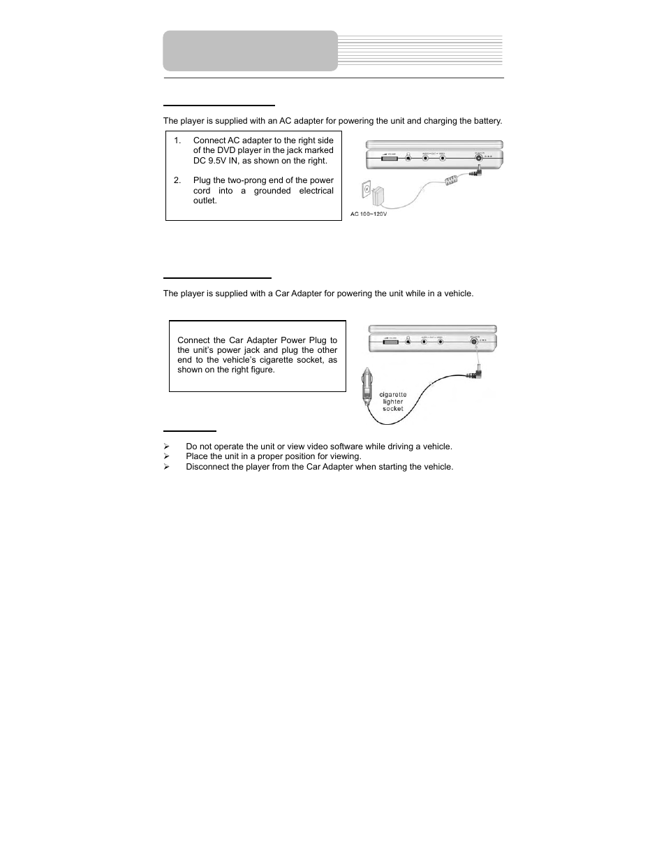 Power supply preparation | Polaroid PDM-2737 User Manual | Page 18 / 42