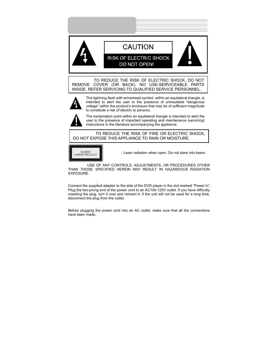 Important safety instructions | Polaroid PDM-2737 User Manual | Page 2 / 42