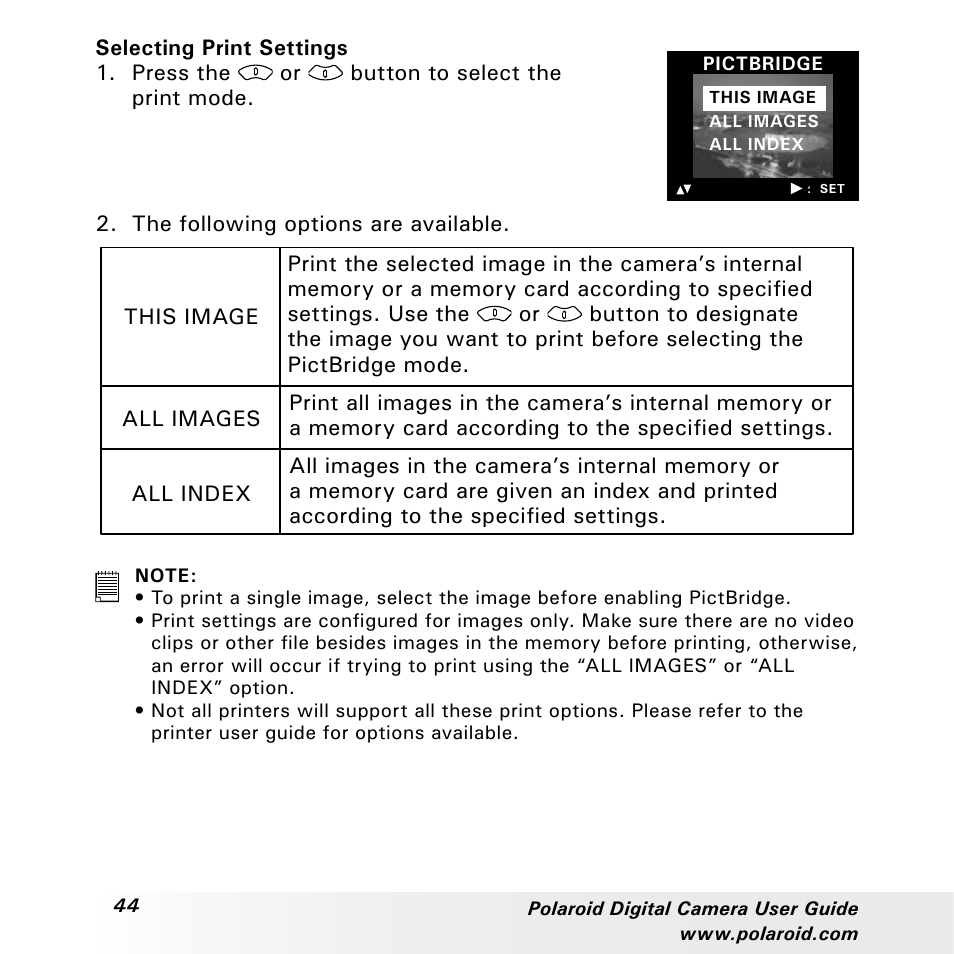 Polaroid a310 User Manual | Page 44 / 78