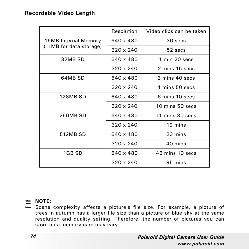 Polaroid a310 User Manual | Page 74 / 78