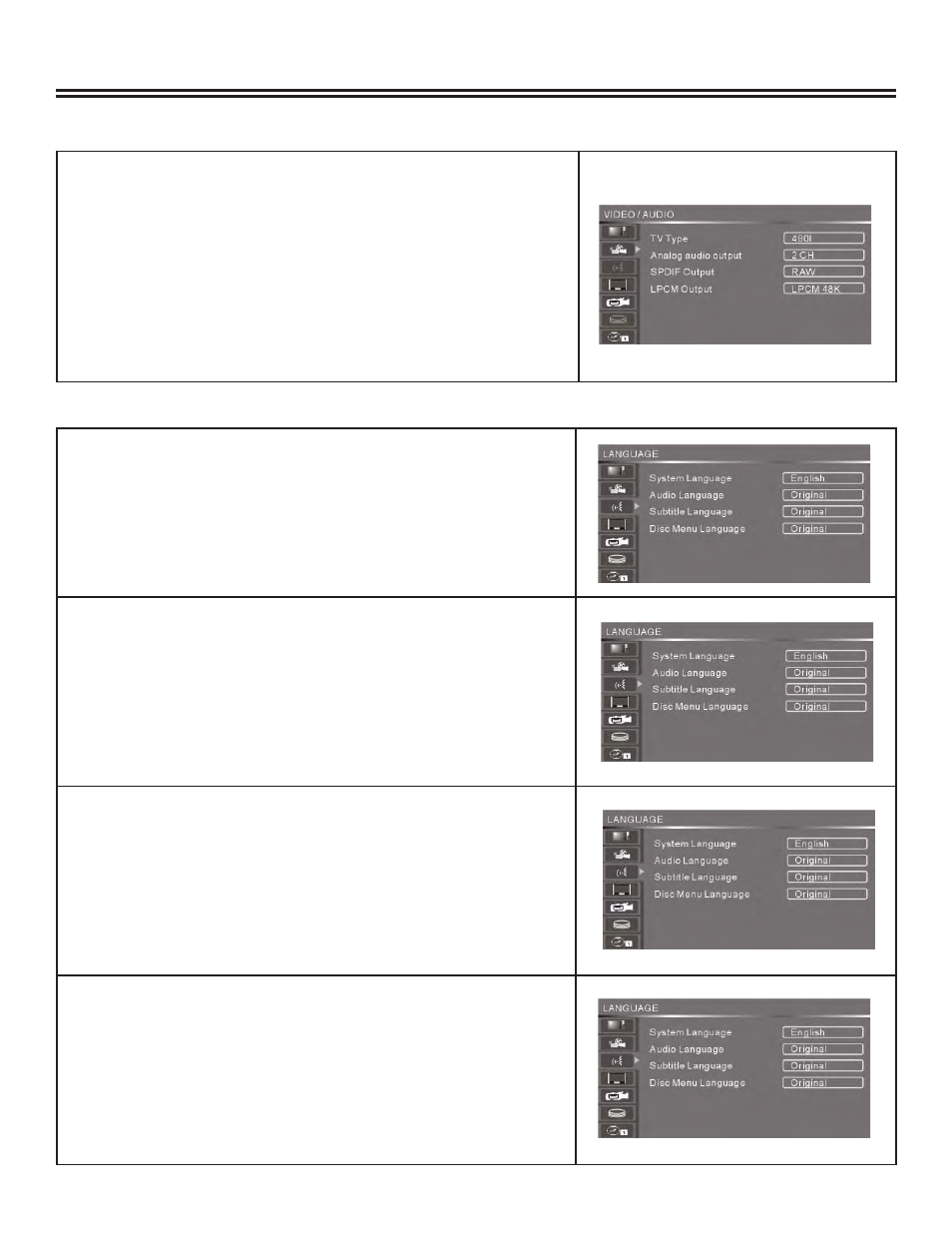 System setup | Polaroid DRA-01601A User Manual | Page 16 / 36