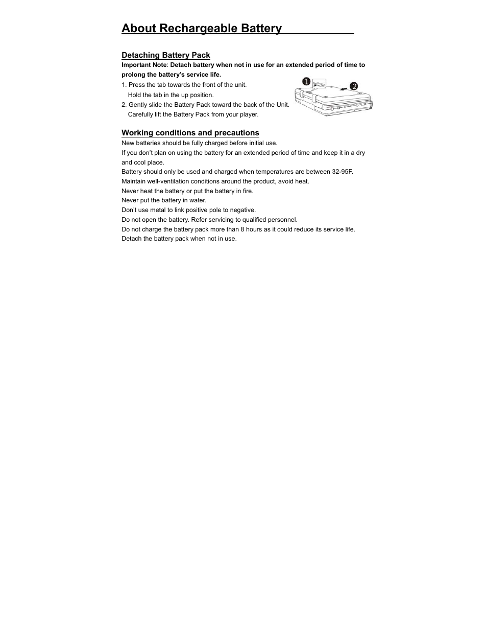 About rechargeable battery | Polaroid PDV-0560M User Manual | Page 16 / 33