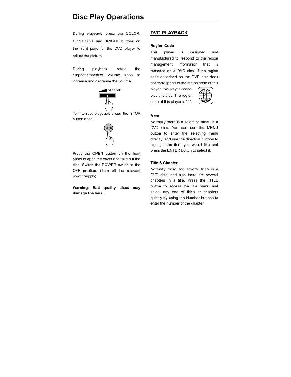 Disc play operations | Polaroid PDV-0560M User Manual | Page 18 / 33