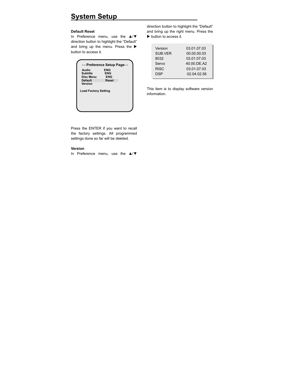 System setup | Polaroid PDV-0560M User Manual | Page 28 / 33