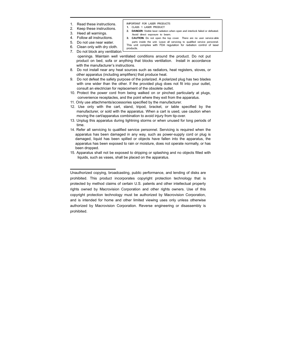 Important safety instructions | Polaroid PDV-0713B User Manual | Page 4 / 30