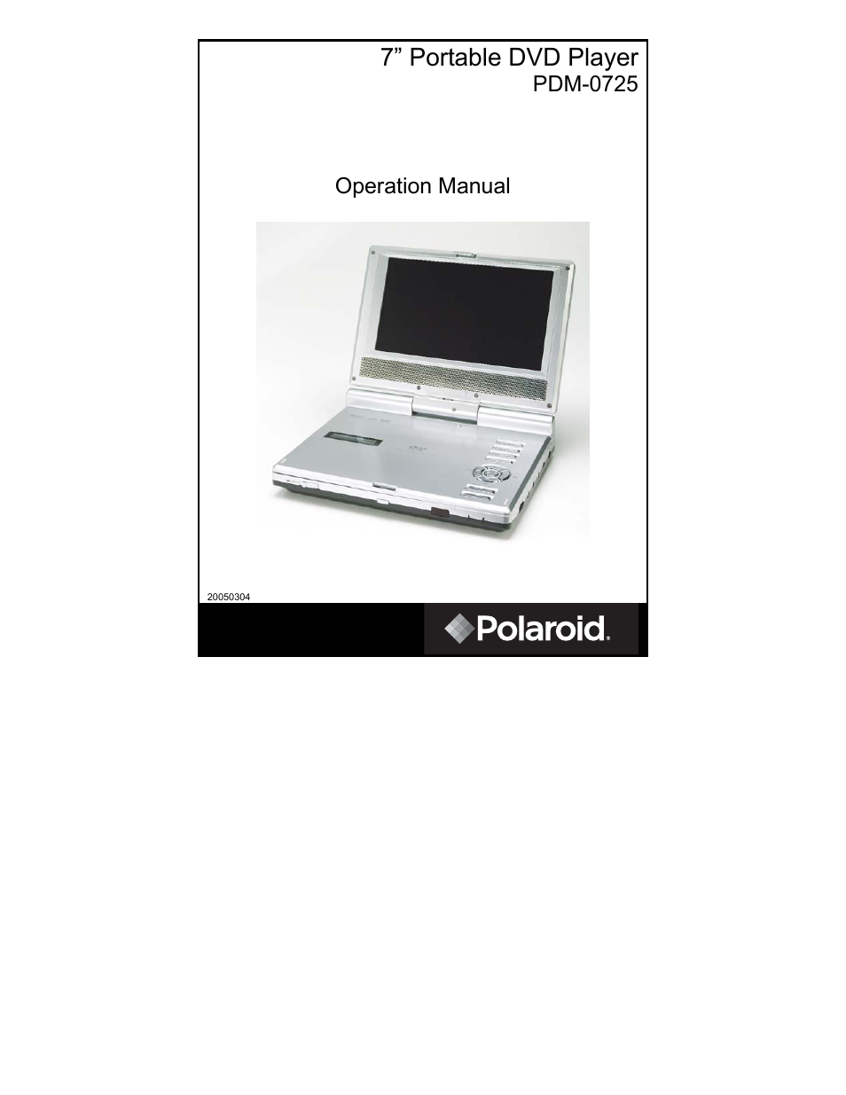 Polaroid PDM-0725 User Manual | 43 pages