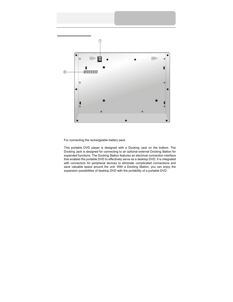 View of unit bottom | Polaroid PDM-0725 User Manual | Page 13 / 43