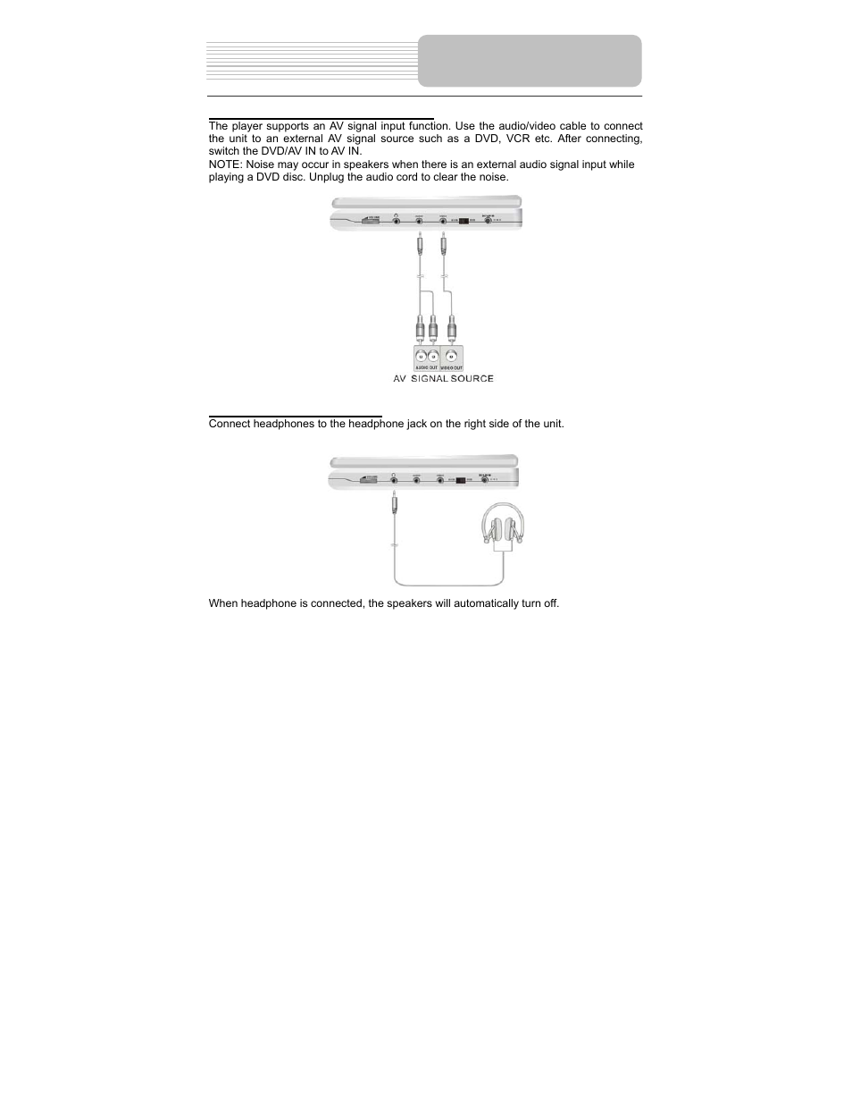 System connections | Polaroid PDM-0725 User Manual | Page 19 / 43